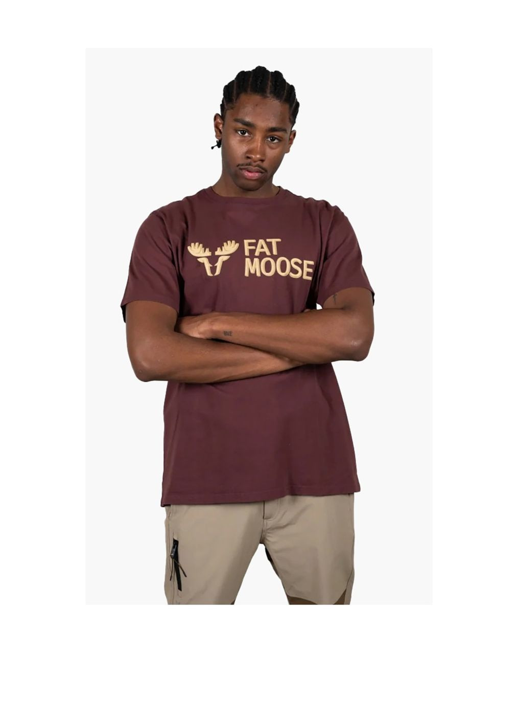 Бордова футболка Fat Moose