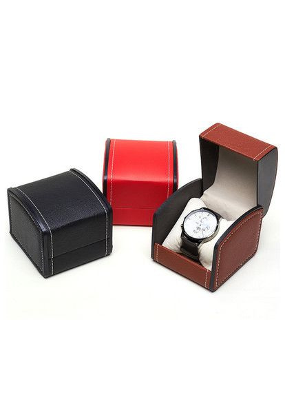 Коробка подарункові для наручного годинника. Скринька для годинника чорного кольору, шкіра No Brand (331162394)