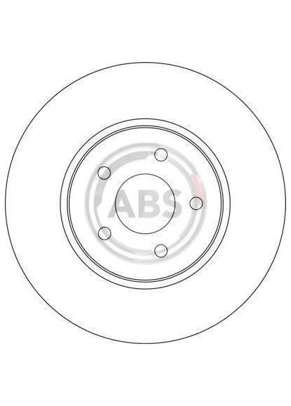 Диск тормозной FORD/JAGUAR Mondeo/X type передн. вент. (пр-во ABS) A.B.S. (390999068)