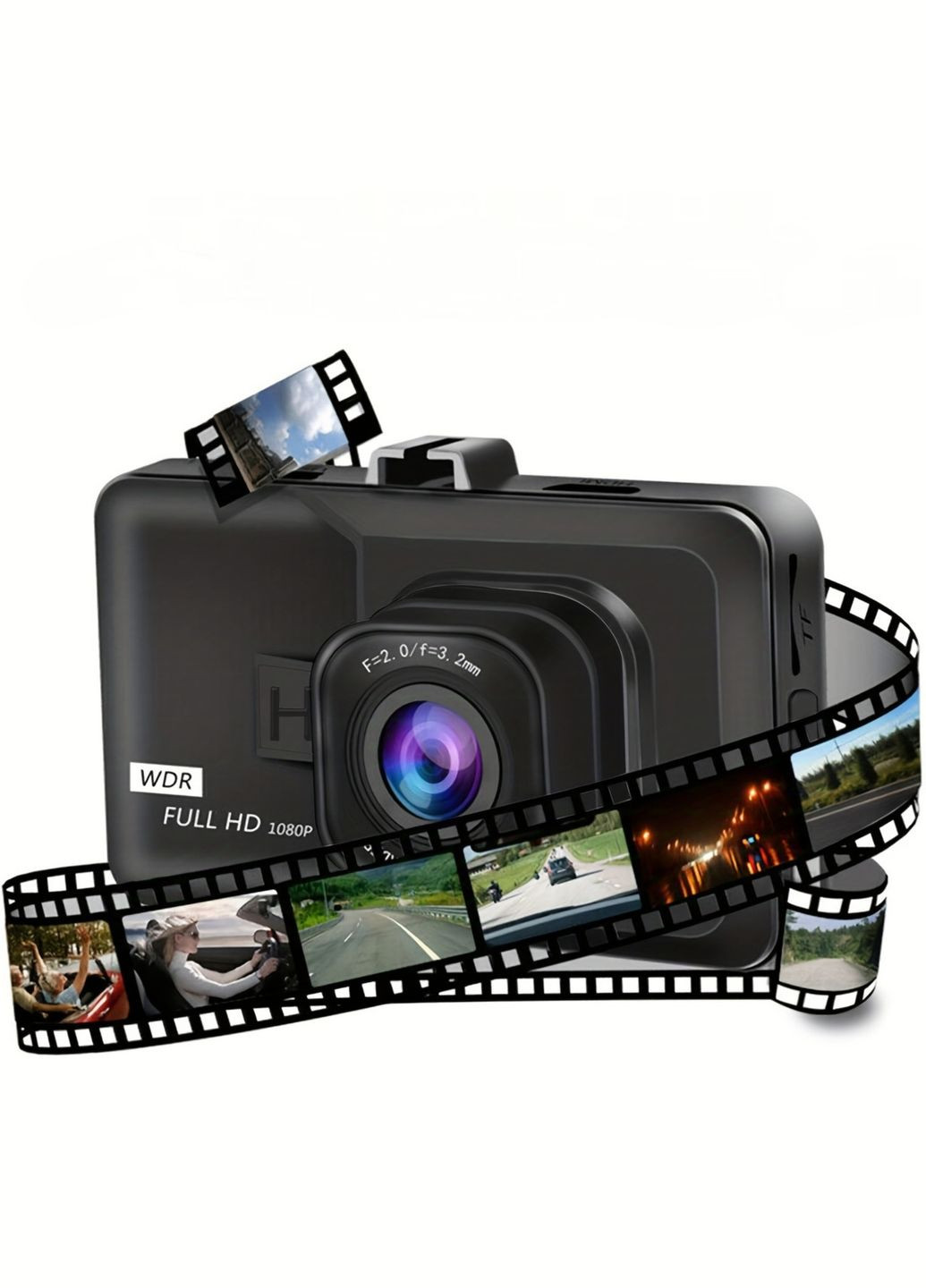 Автомобільний відеореєстратор Baideluo FULL HD 1080P з великим дисплеєм 3.0" No Brand (327414501)