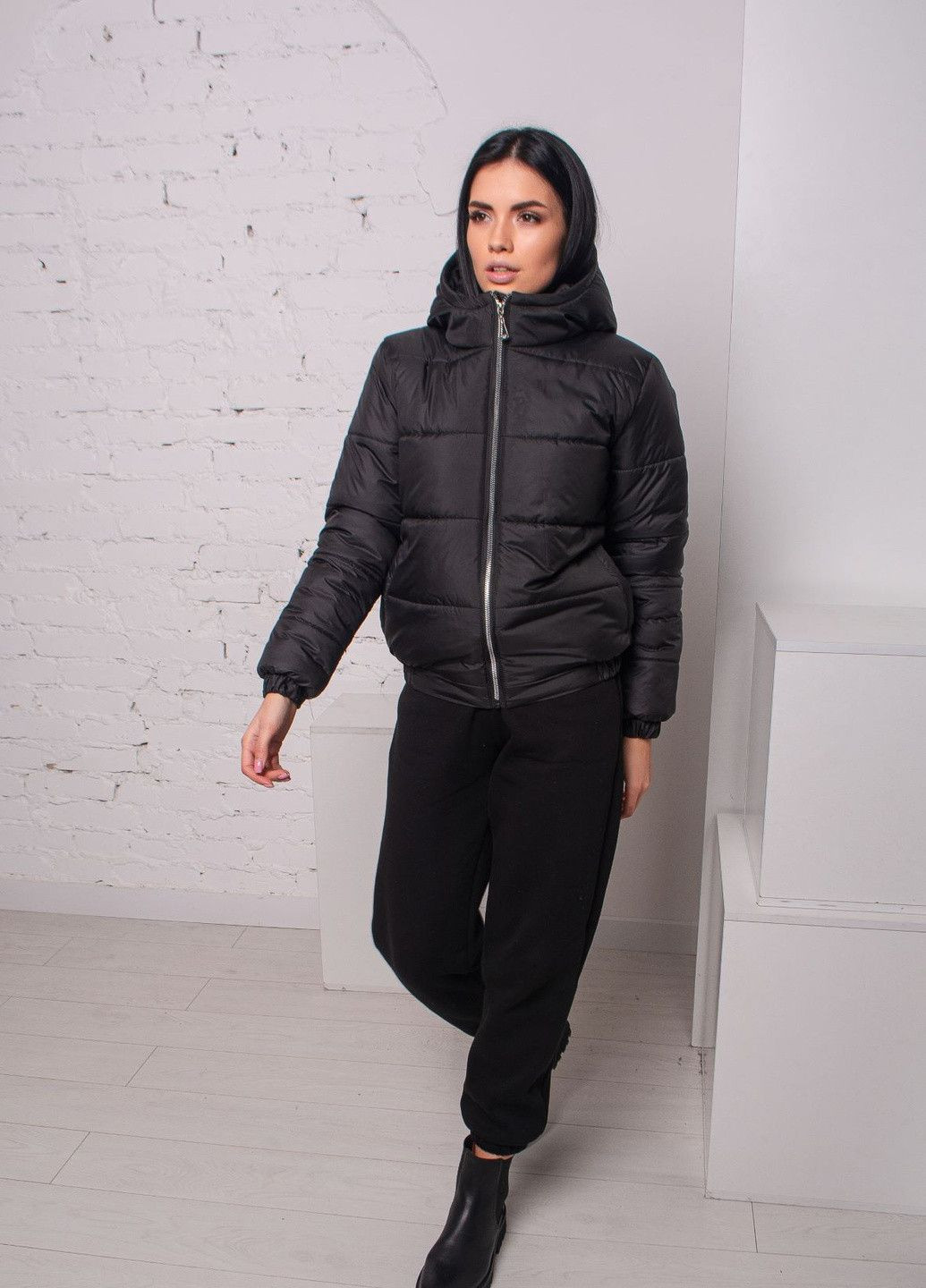 Чорна демісезонна куртка к-007 чорна SoulKiss k-007