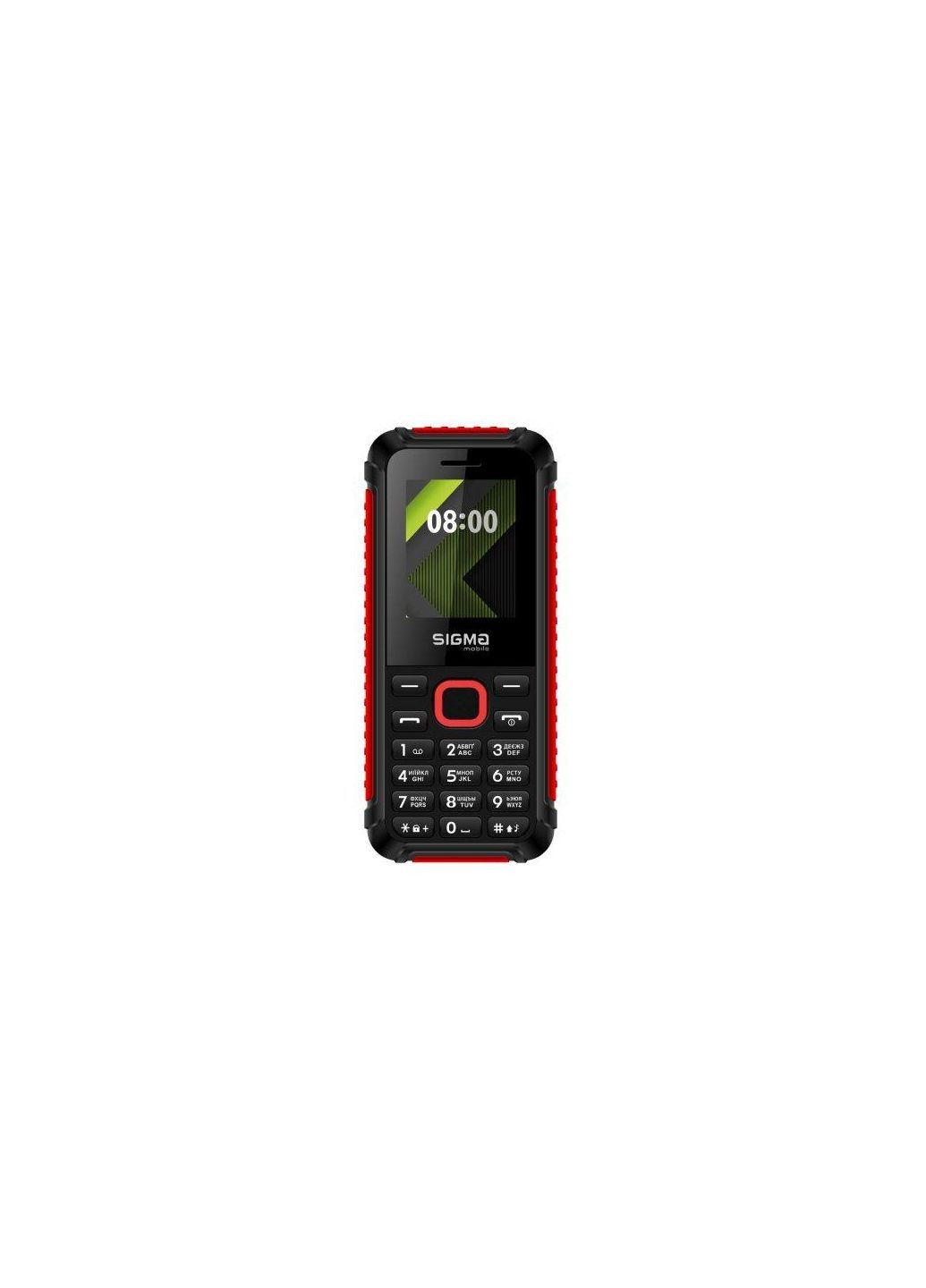 Кнопковий мобільний телефон mobile Xstyle 18 Track чорний/червоний Sigma (279827057)