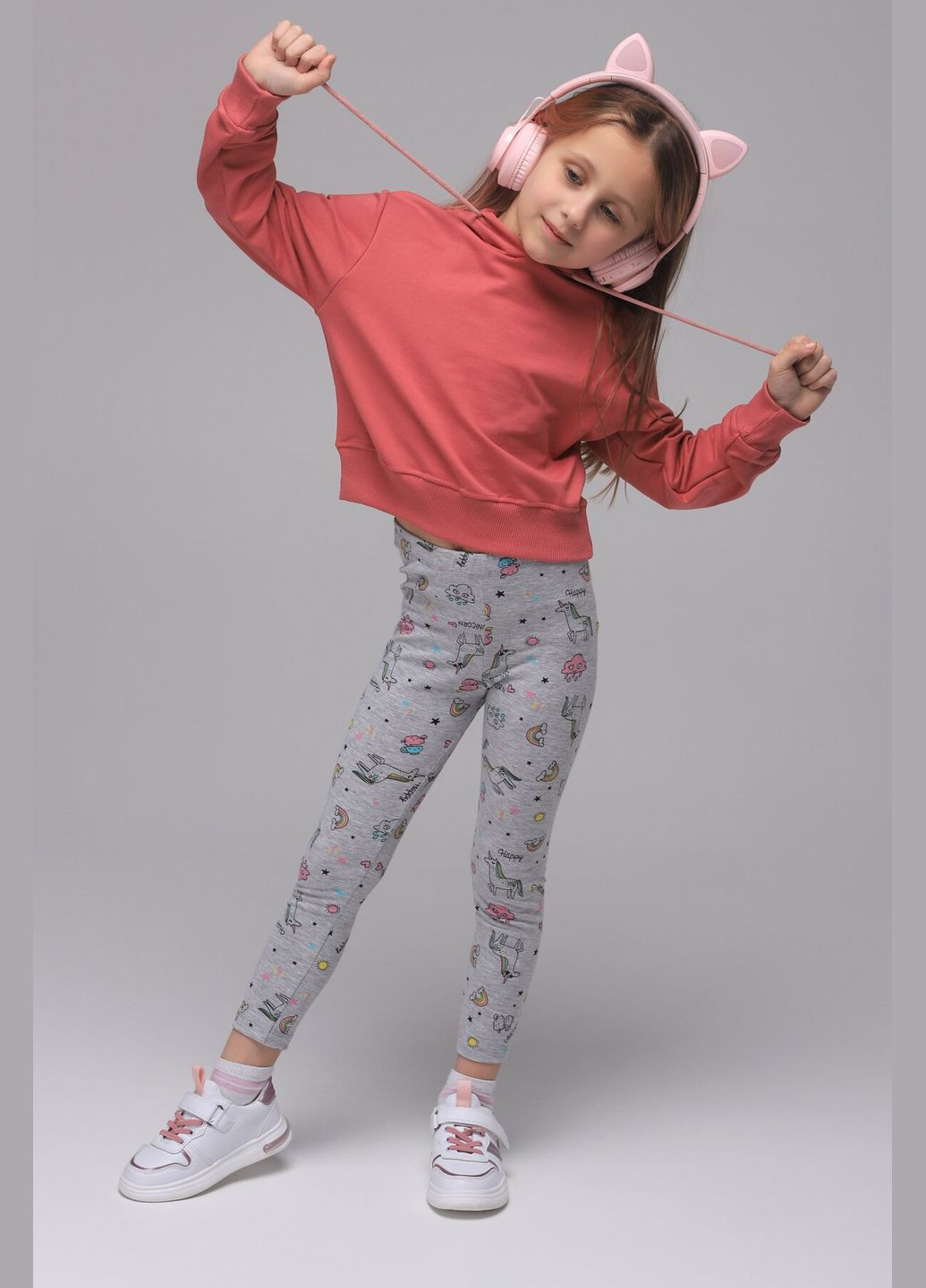 Худи для девочки однотонный 678 128 см Пудровый (2000989444602D) shop (2000989444602) DENIZ (257698205)