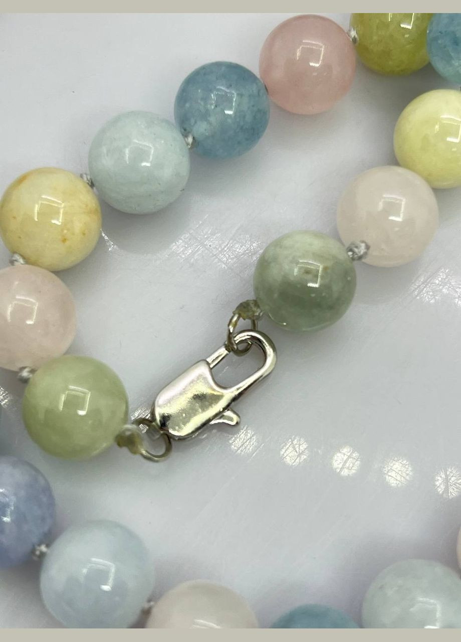 Намисто морганіт 10 мм 42 см Двоколірний 11684 No Brand (311686504)