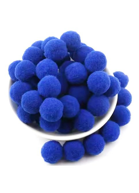 Помпончики велюровые, 2 см, синие, 20 шт No Brand (341731031)