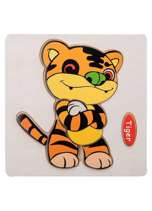 Дерев'яний пазл рамка вкладиш С178 Тигр Fun Game (327217698)