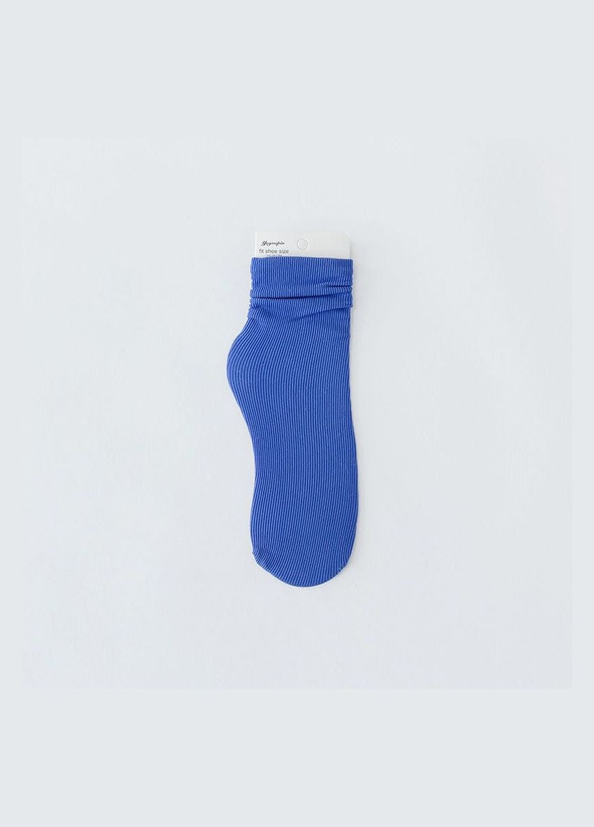 Високі шкарпетки в рубчик Lono шс0001пш blue (290147793)