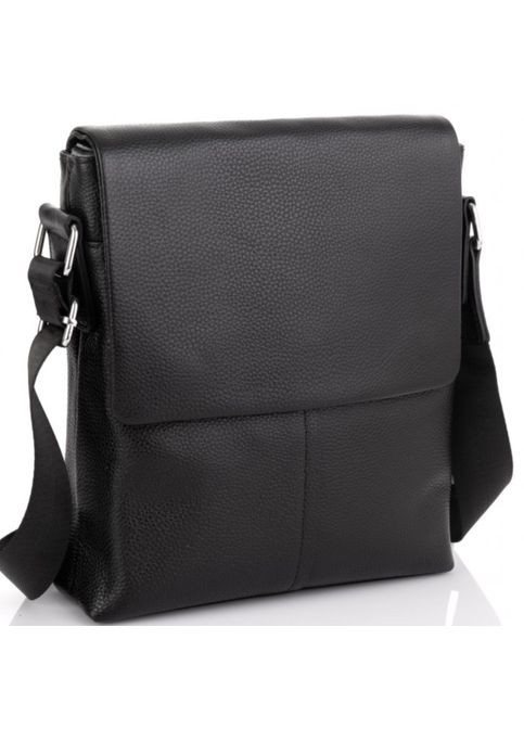 Чоловічий класичний месенджер через плече шкіряний чорний 2862 Tiding Bag (359380751)