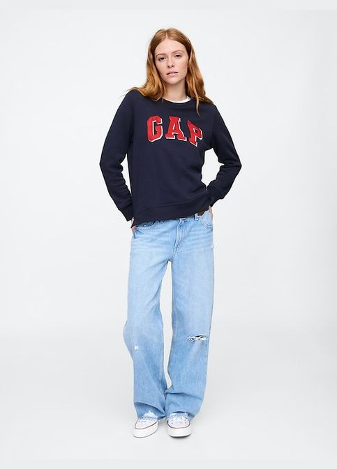 Синій світшот жіночий на флісі Gap (330573000)