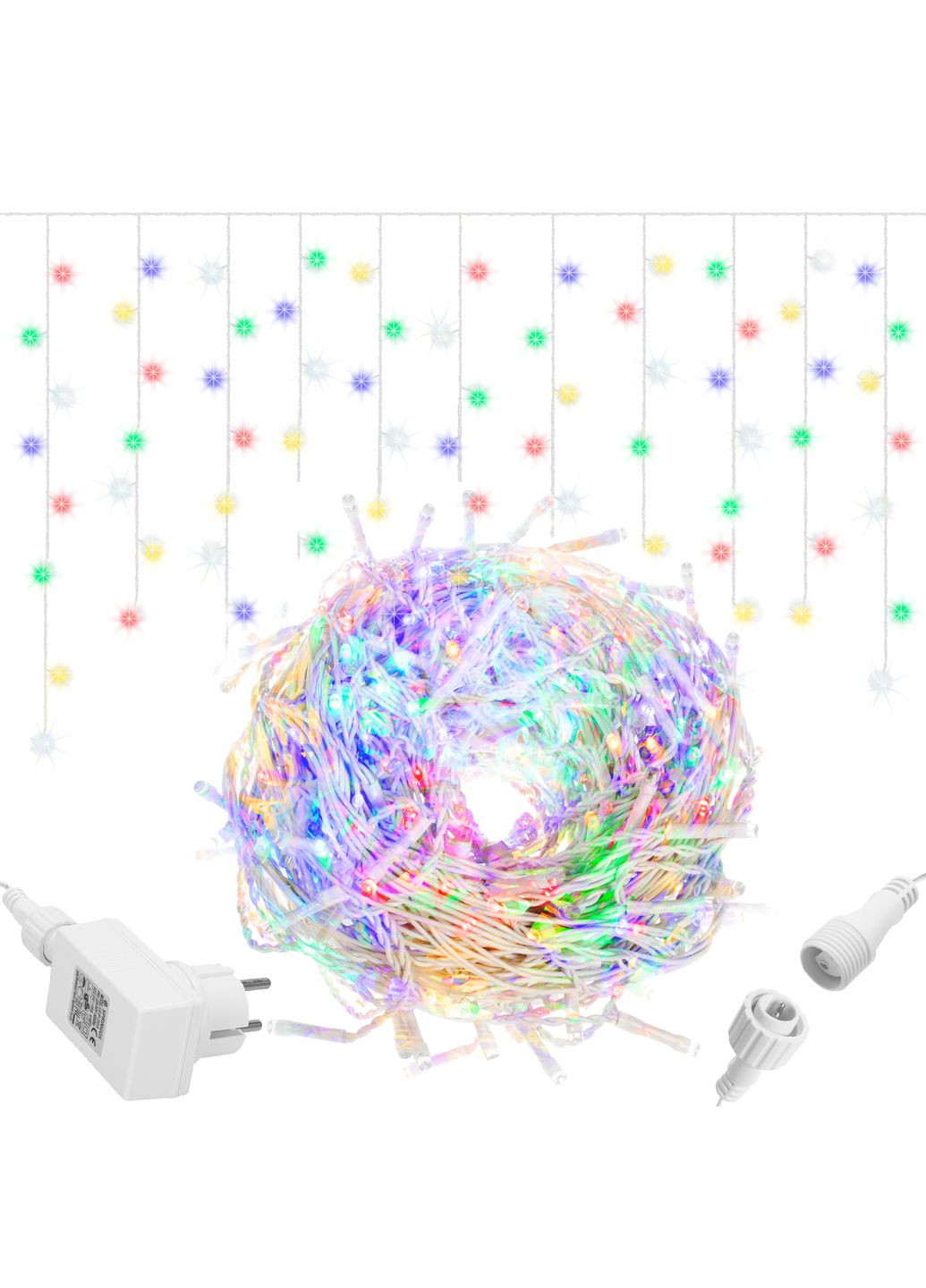 Гирлянда бахрома уличная (наружная) 20 м 500 LED + Flash CL0519 Mix Springos (315781189)