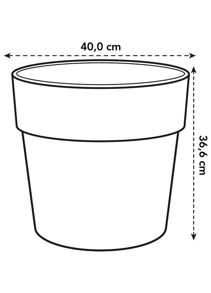 Горщик для рослин Vibia Straight 40x37 см Anthracite (332310) Elho (361202769)