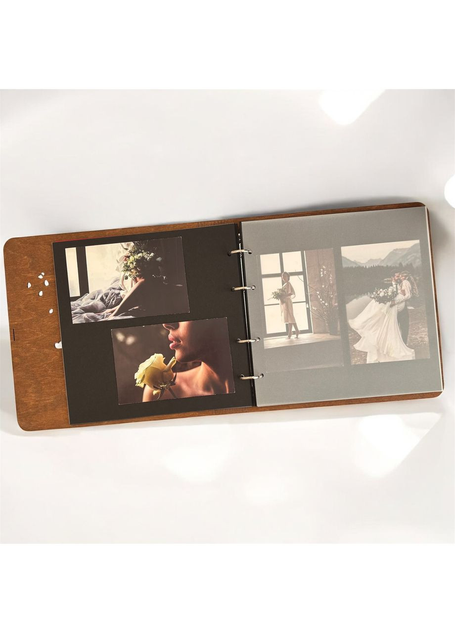 Весільний фотоальбом з дерева Sweet Memories на 100 фото - подарунок на річницю, весільний подарунок друзям, близьким No Brand (370386883)