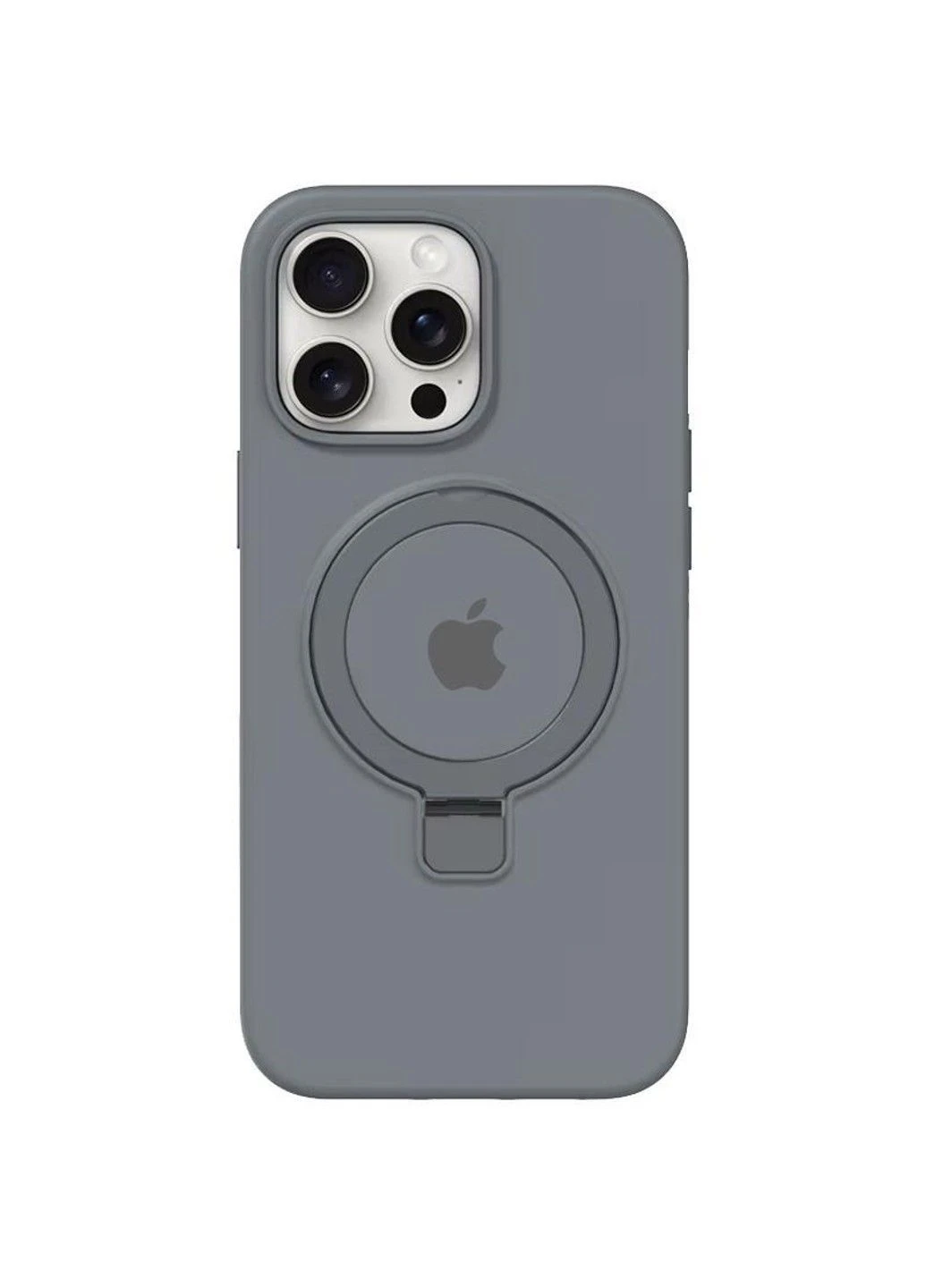 Чохол Silicone Case Full Protective with Ring для Apple iPhone 14 Pro Max (6.7") Black No Brand (382773413)