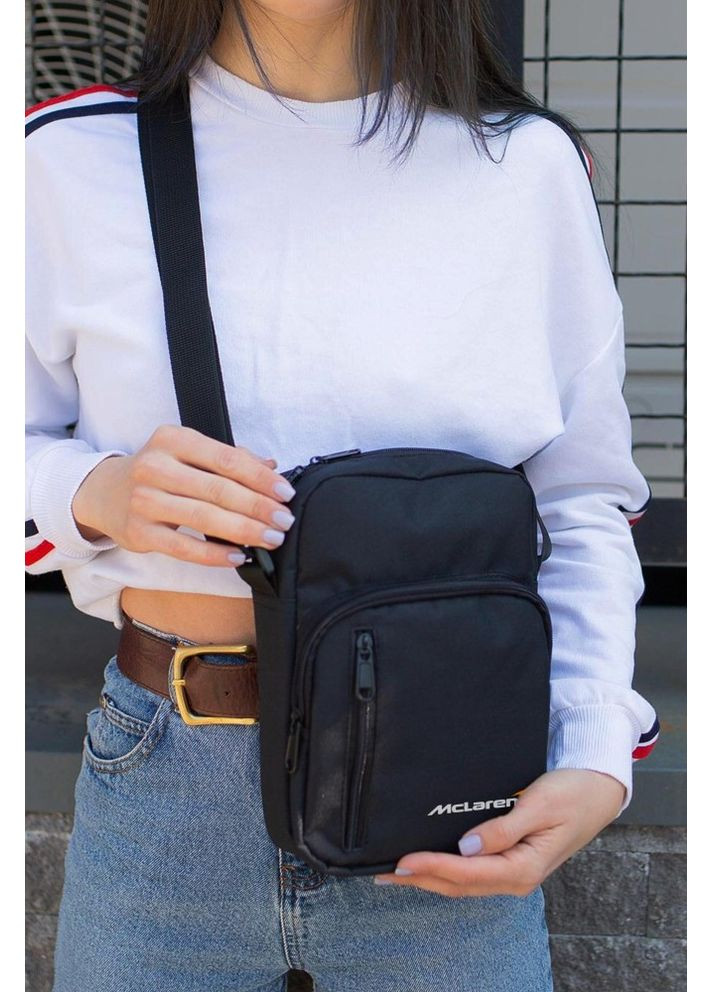 Сумка мессенджер барсетка через плечо с принтом McLaren Black Without (353707093)