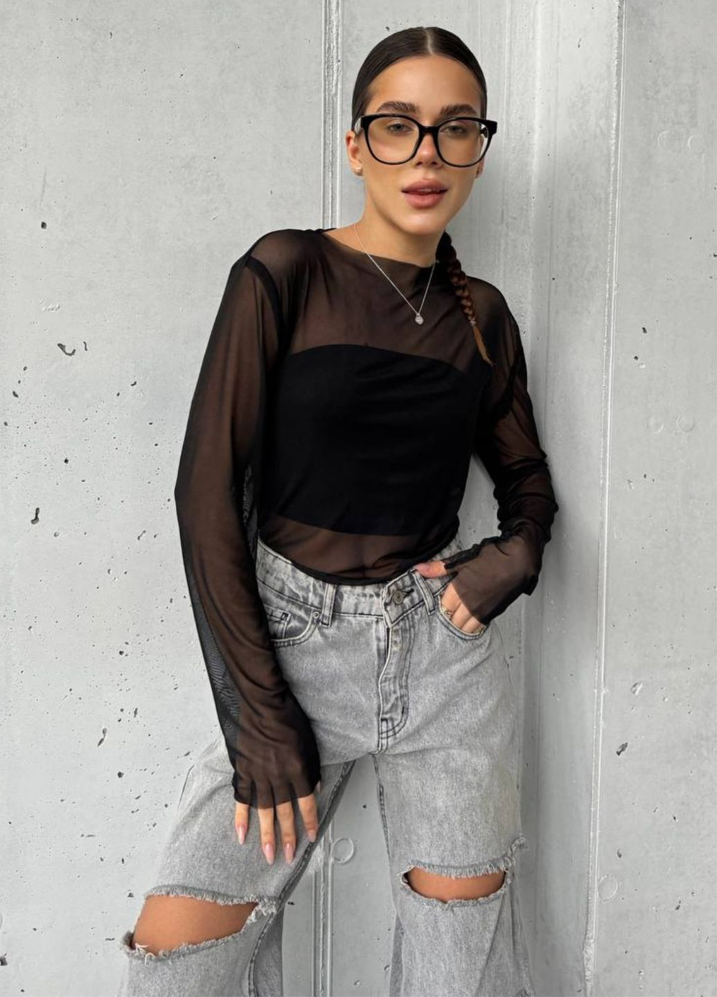 Гіпюровий лонгслів з довгими рукавами Tik-Tak (325428886)