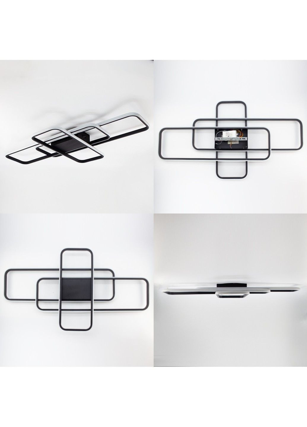 Смарт люстра керована світлодіодна SVEN 3SQ 105 Вт 908x508x80 мм Чорна ESLLSE (358201883)