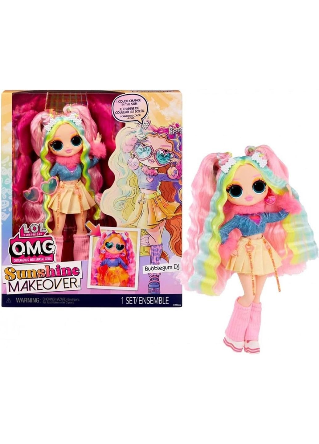 Лялька L.O.L. Surprise! OMG Sunshine Color Change Баблгам MGA Entertainment (282964621)