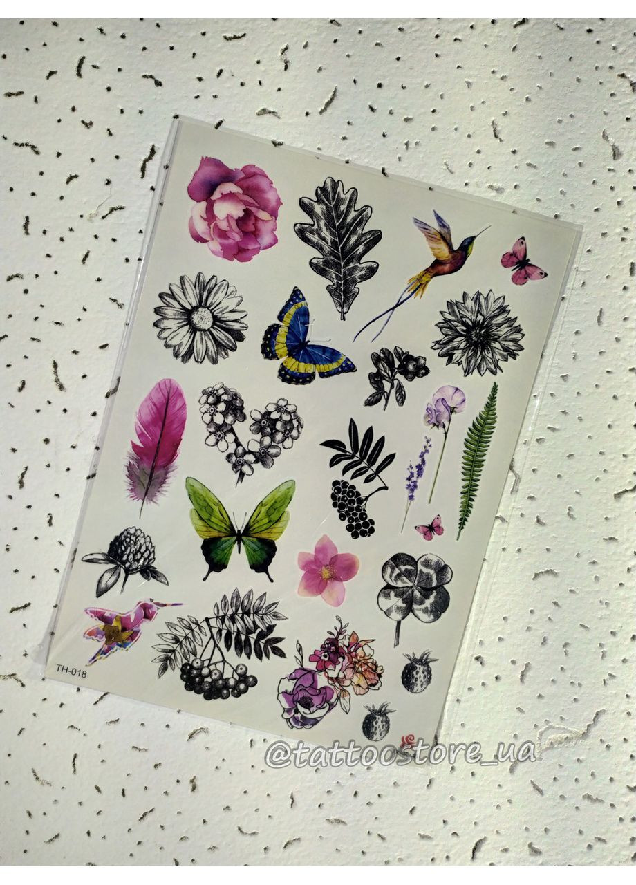 Временное тату-набор 21х15 см TH018 Tattoo (367623605)