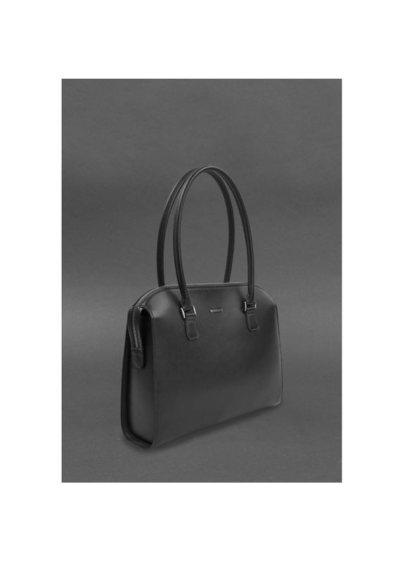 Сумка тоут через плече жіноча шкіряна велика Чорний 36036 BlankNote (338182775)