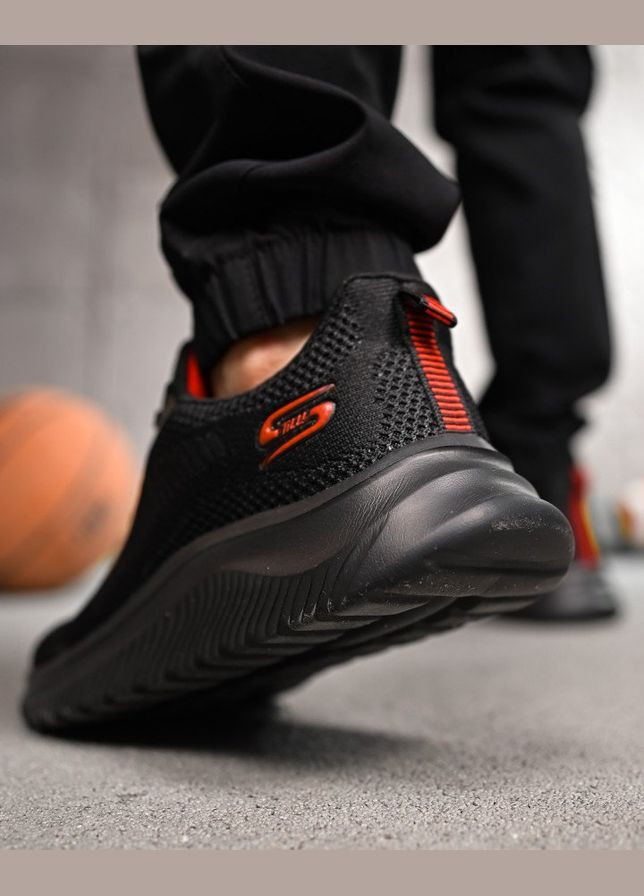 Черные летние мужские летние кроссовки черные сетка No Brand