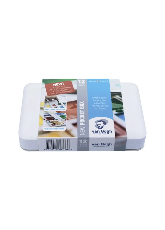 Набор акварельных красок Pocket box 12 кювет+кисть Royal Talens Van Gogh (386725833)
