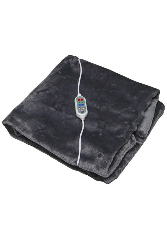 Електричний плед шаль-ковдра з підігрівом 3 режими роботи таймер 100*65 Gray Lesko (350349351)