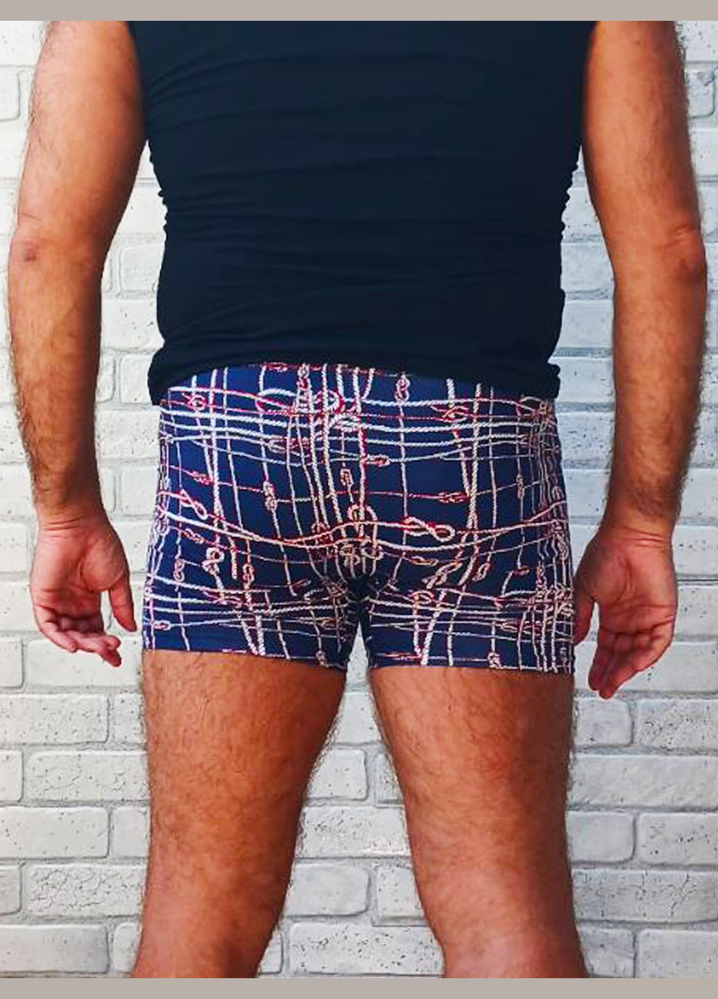 Трусы мужские боксеры, короткие синие, бамбук No Brand (315338920)