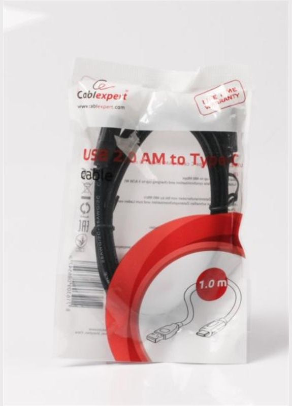 Кабель USB - USB Type-C V 2.0 (M/M), 1 м, (CCP-USB2-AMCM-1M) Cablexpert (341489465)