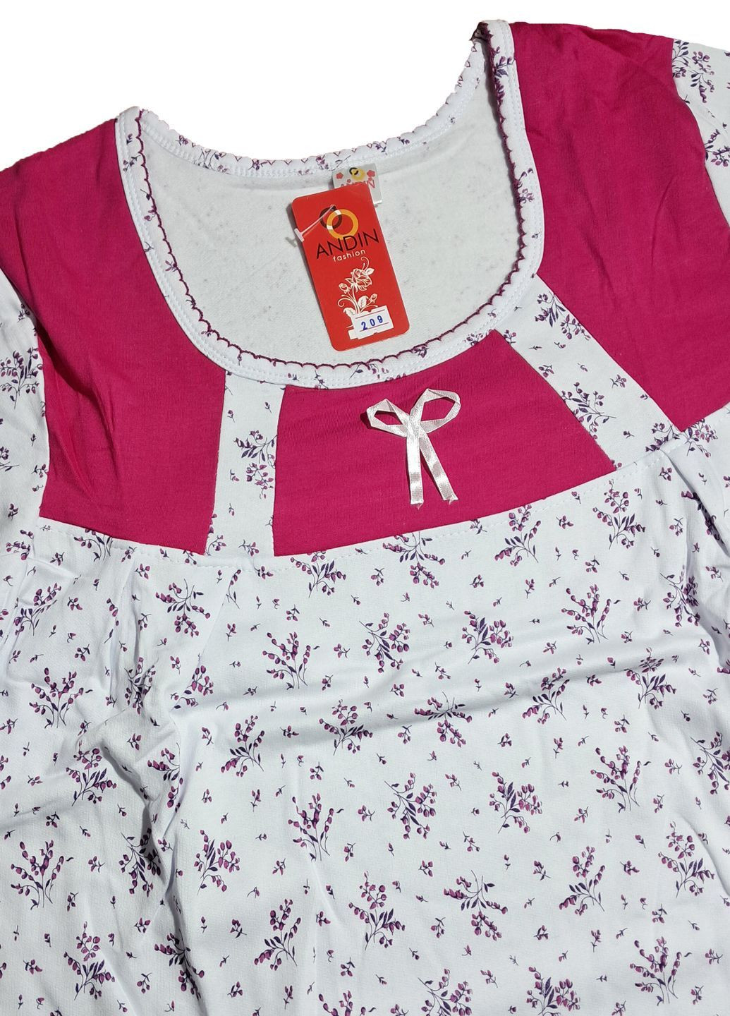 Жіноча нічна сорочка тепла на флісі бавовна (209) ANDIN (369000861)