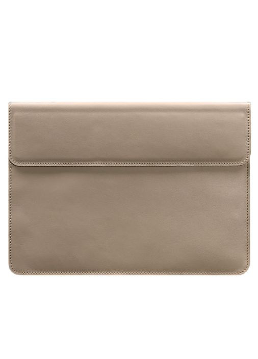 Шкіряний чохол-конверт на магнітах для MacBook 15 дюйм Світло-бежевий (A-027691) BlankNote (329742980)