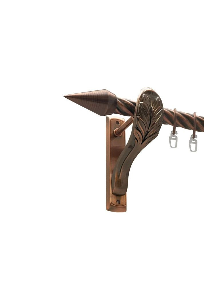 Карниз Конео металлический однорядный ретро скрученная труба Медь 25 мм 160 см (00-00016358) ORVIT (300283661)