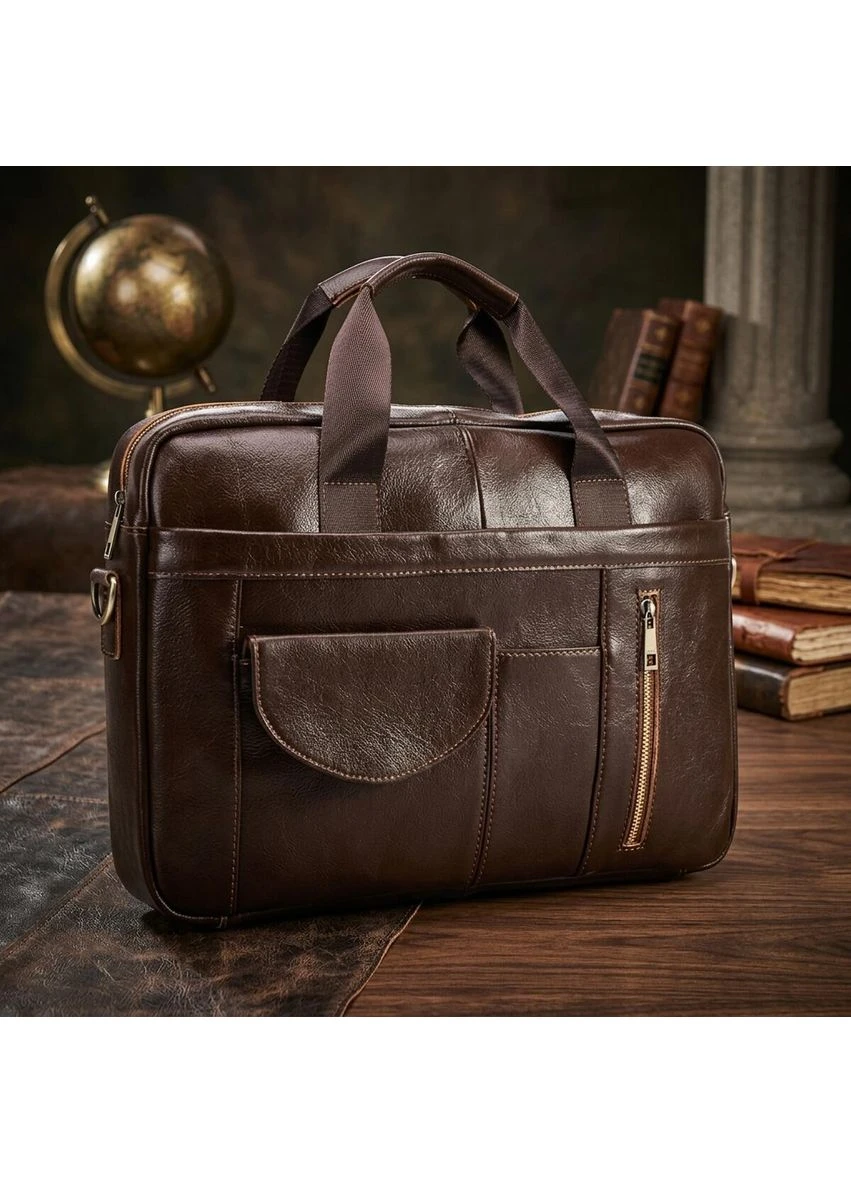 Сумка мужская под ноутбук 14882 Коричневая Vintage (391772078)
