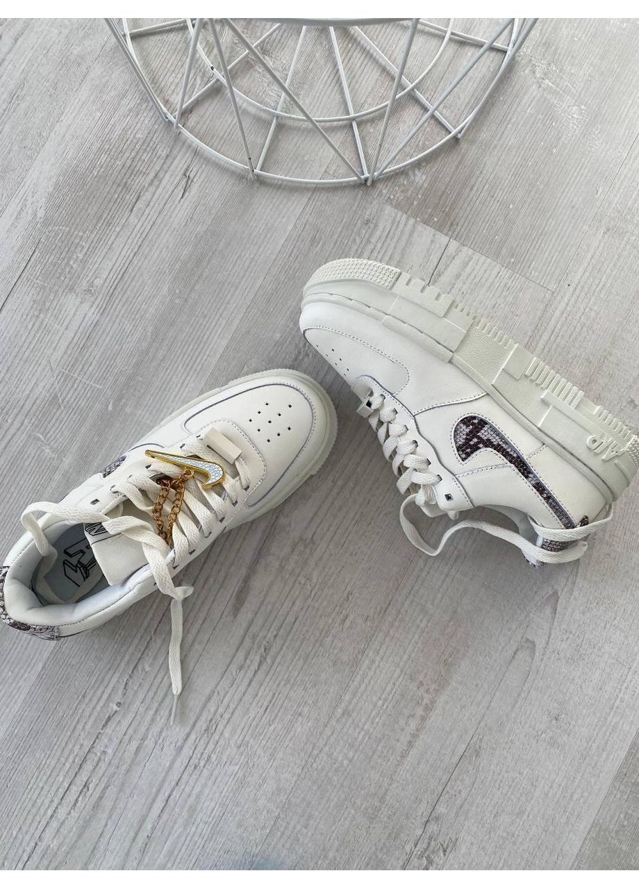 КРОСІВКИ ЖІНОЧІ NIKE AIR FORCE 1 PIXEL SE SNAKESKIN 1 НАЙК АІР ФОРС 1 ПРЕМІУМ No Brand білі демісезони (367168337)