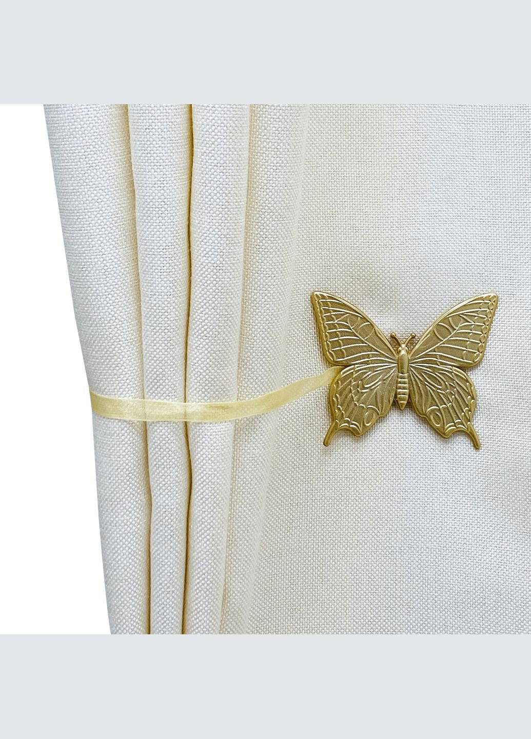 Магнит для штор бабочка Украина 7х6 см белый пара 2 шт MIS LT №12а (323147859)