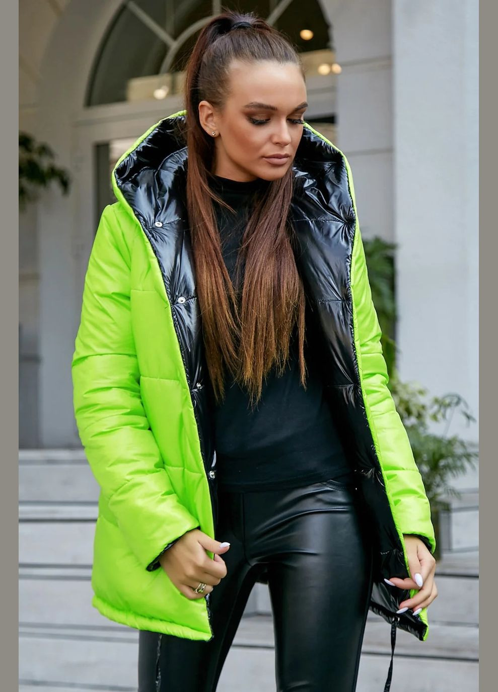 Зеленая демисезонная куртка Seventeen