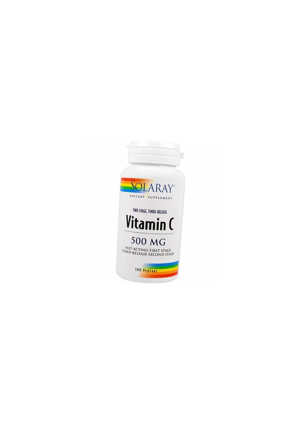 Витамин С с замедленным высвобождением, Two Stage Time Release Vitamin C 500, 100вегкапс (36411061) Solaray (315424910)