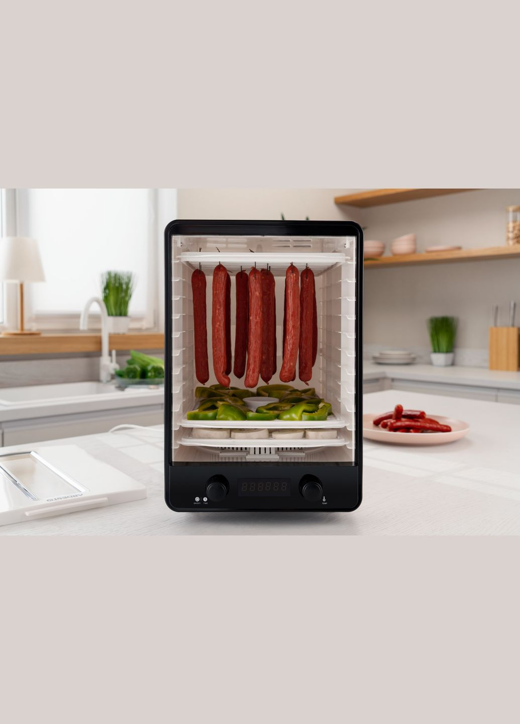 Сушилка для продуктов FDB1138, 550Вт, поддонов -10+1x3см, макс-70°С, рег.темп, пластик, белый Ardesto (314779771)