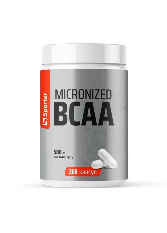 БЦАА микронизированные 2:1:1 Micronized BCAA 2:1:1, 200 капсул Sporter (368302993)