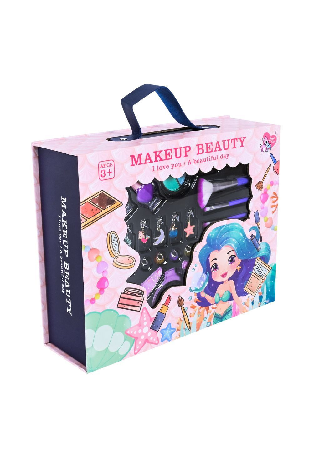 Дитячий набір косметики та аксесуарів для прикрас у чемоданчику Makeup Beauty в асортименті - No Brand LD6062-1 (371924578)