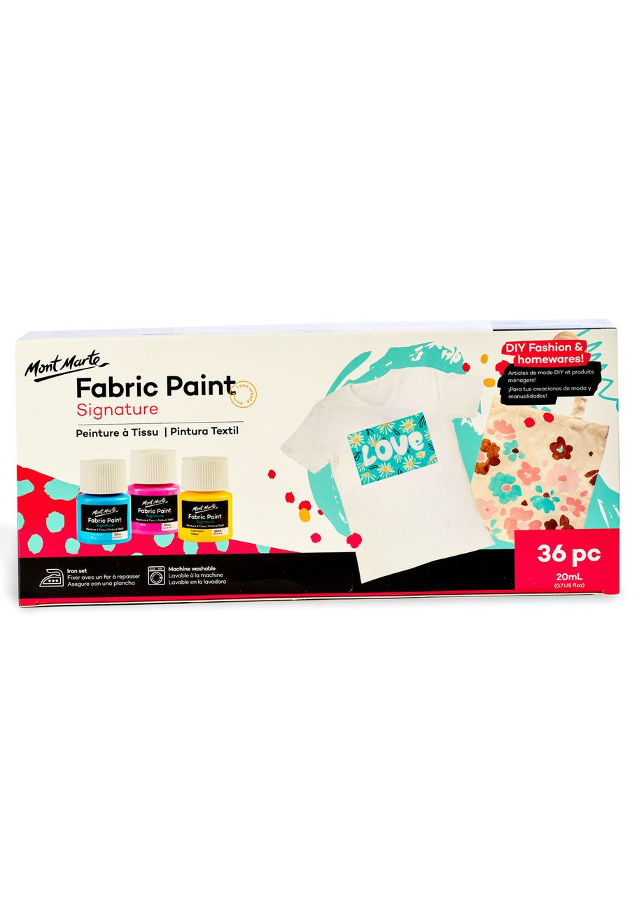 Краски акриловые для рисования на ткани Fabric Paint Set Signature 36pc x 20ml Mont Marte (344573414)