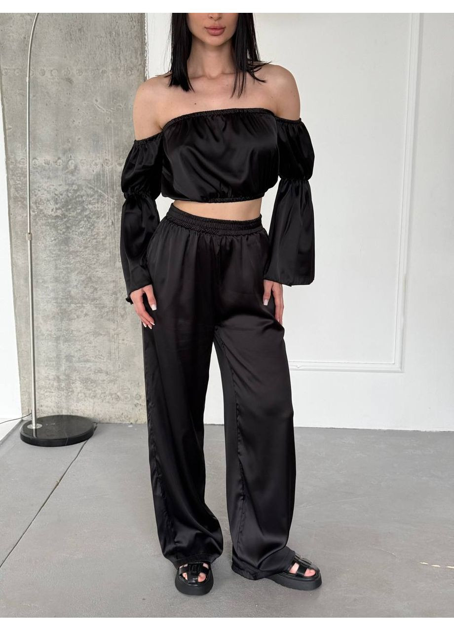 ✨Шелковые штаны-палаццо «Armani Luxe» – элегантность в каждом шагу | Размерная сетка в описании GD/GL Модний простір (364966602)