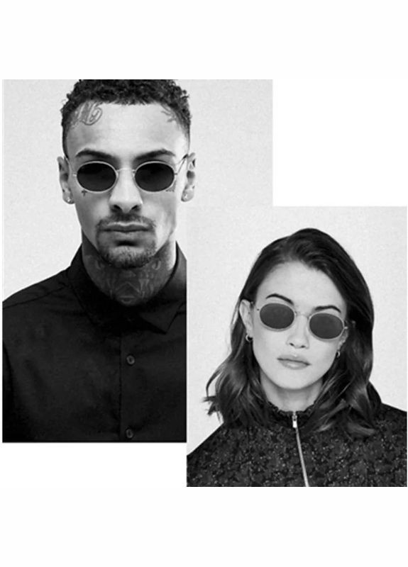 Сонцезахисні окуляри овали чорні в металевій золотистої оправі LIGHT (329058313)