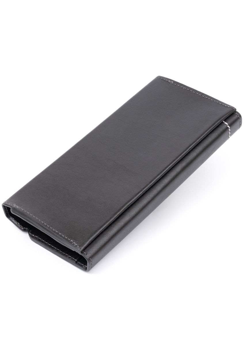 Элитная кожаная борсетка GRANDE PELLE с карманами для кредиток и мобильного черная (sku_11277) No Brand (329901854)