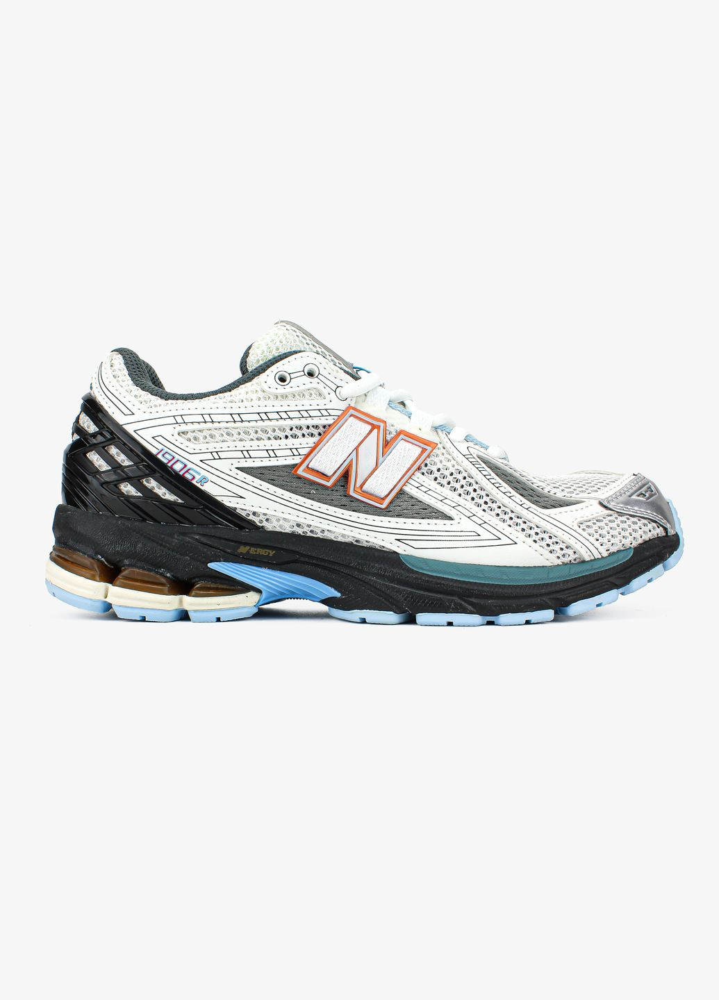 Серые всесезонные кроссовки мужские и женские new balance 1906r gray white black | нью беланс 1906r серые белые черные No Brand