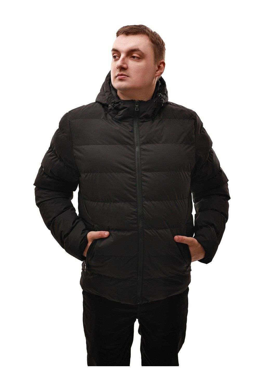 Чорна куртка зимова чоловіча No Brand