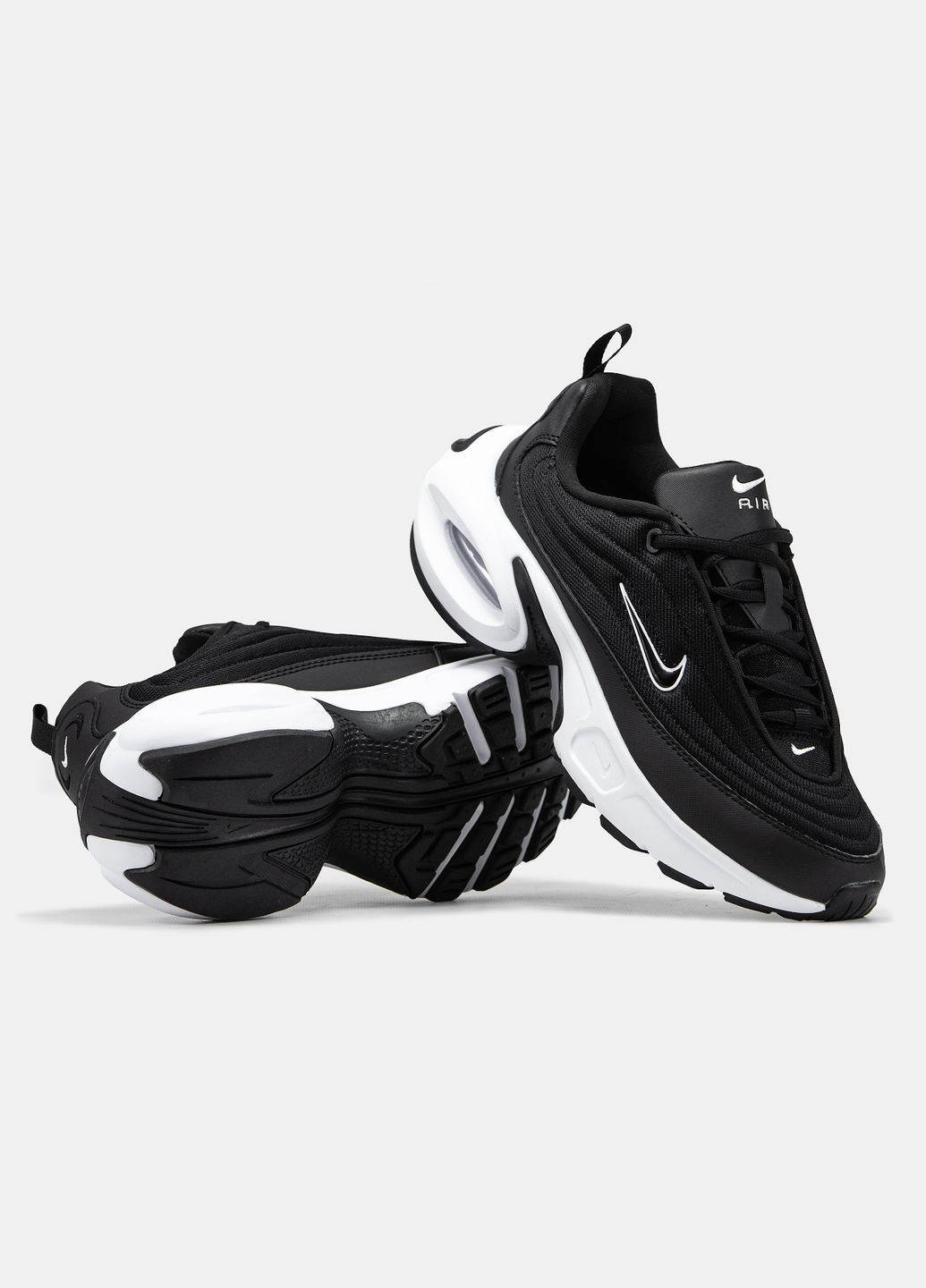 Черно-белые всесезонные кроссовки мужские nike air max portal black white | найк аир макс портал черно-белые No Brand