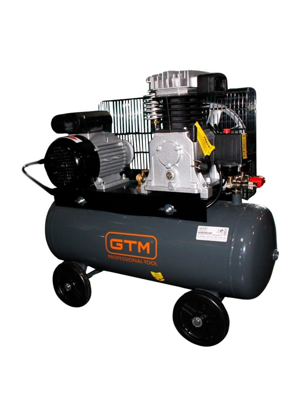 Компрессор высокого давления ременной KCH2070A-50L (50 л, 300 л/хв, 2.2 кВт, 220-240 В) GTM (290851947)