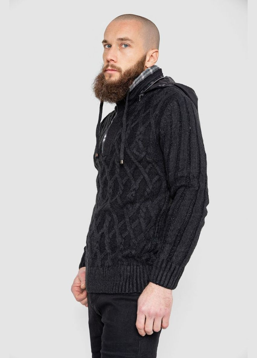 Черный демисезонный свитер мужской,, Ager