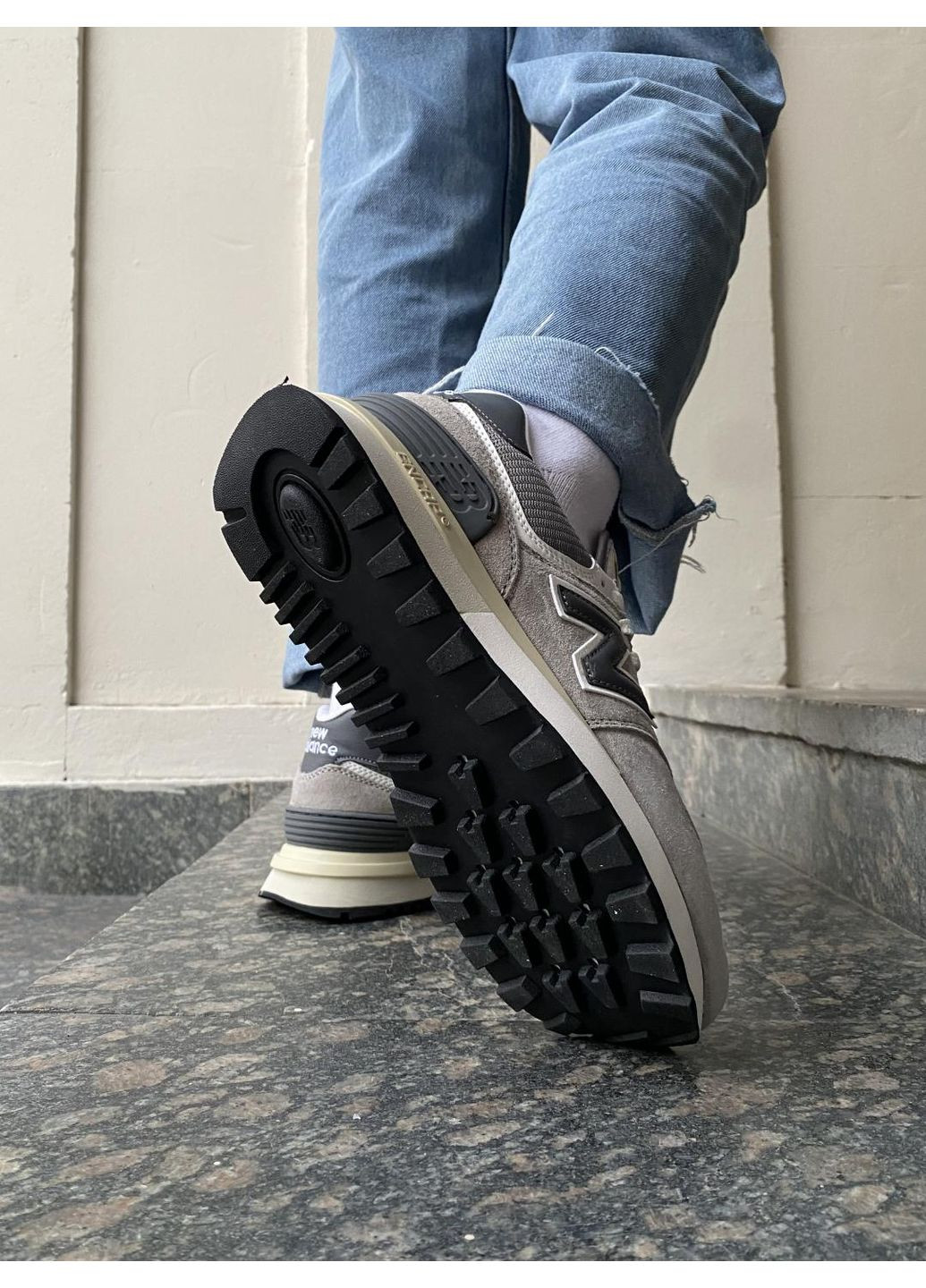 Сірі Осінні кросівки чоловічі new balance 574 legacy grey beige нью беланс 574 No Brand