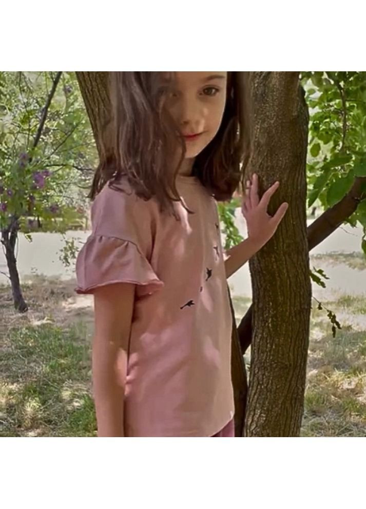 Пудровая футболка для девочек модный карапуз Trendy Tot 03-01124_000006676